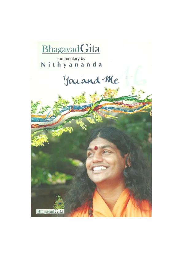 Bhagavad Gita, Commentary by Nithyananda - Chapter 16 - You and Me - English